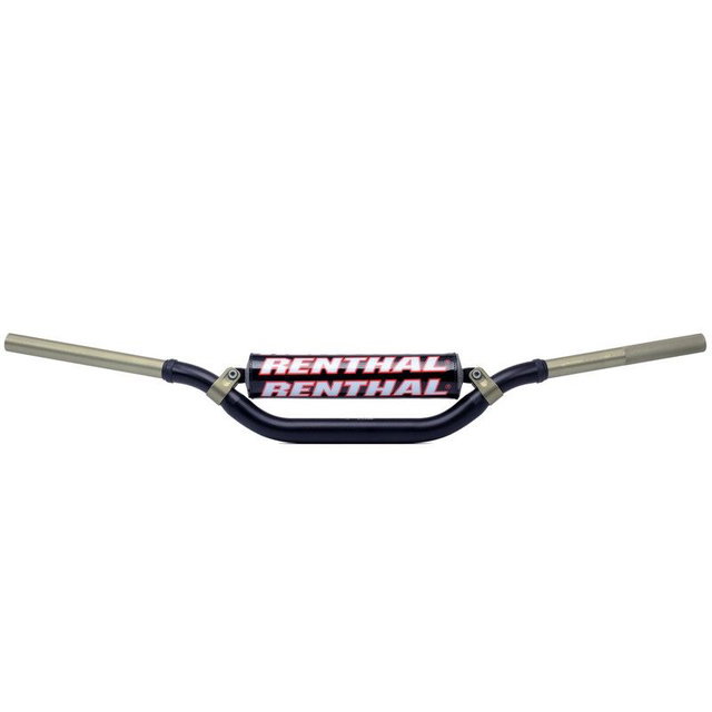 Guidon Renthal 28.6 mm Twinwall cintrage Yamaha Low noir R-921-01-BK