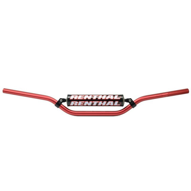 Guidon Renthal 22 mm 7/8 cintrage RC rouge R-971-08-RD