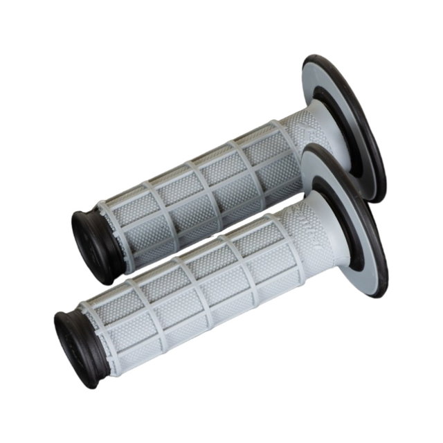 Paire de poignées Renthal Dual Full Waffle - noir gris R-G152