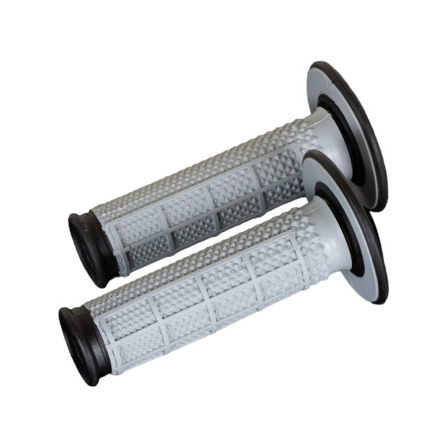 Paire de poignées Renthal Dual Half Waffle Tapered - noir gris R-G154