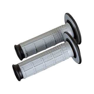 Paire de poignées Renthal Dual Half Waffle Tapered - noir gris