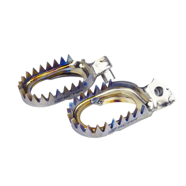 Repose-pieds en titane Scar Yamaha YZ 85 (02-26) Anti-Mud S1516AM