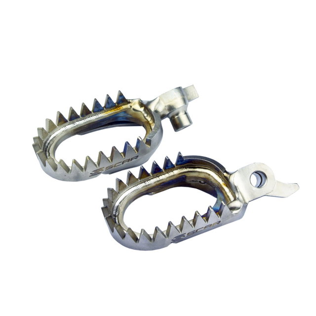 Footpegs titanium Scar Yamaha WR 250 F (25-26) Anti-Mud S1517AM