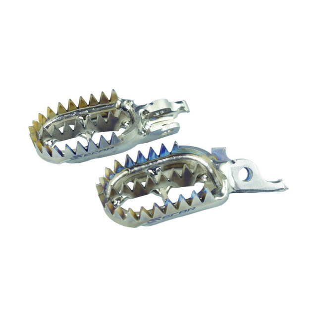Footpegs titanium Scar Kawasaki KX 450 F (07-26) Gripper S3516