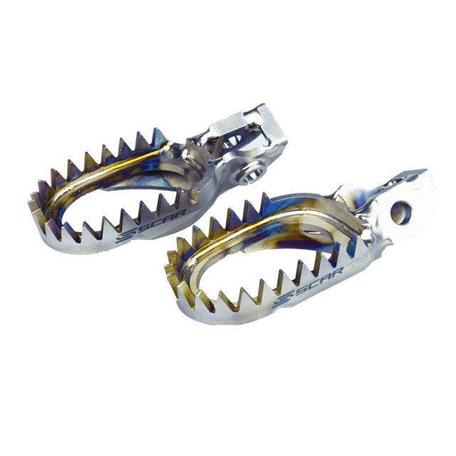 Repose-pieds en titane Scar KTM 150 SX (16-22) Anti-Mud S5517AM