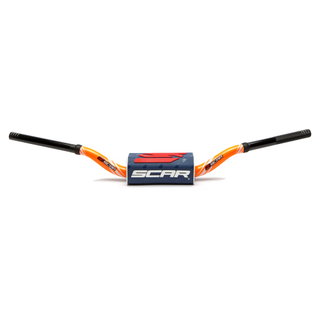 Guidon Scar 28.6 mm O2 Graphic Colour cintrage McGrath KTM orange-bleu Guidon Scar 28.6 mm O2 Graphic Colour cintrage McGrath KTM orange-bleu