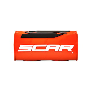 Mousse de guidon Scar orange fluo et blanc - Guidon sans barre transversale Mousse de guidon Scar orange fluo et blanc - Guidon sans barre transversale