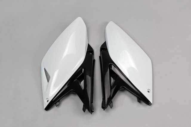 Plaques latérales porte-numéro Suzuki RMZ 250 (10-18) blancs e noirs* SU04929-W