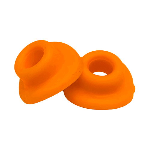 Paire de joints caoutchouc de valve de chambre à air orange VRSL.A