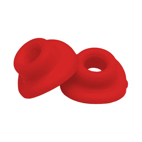 Paire de joints caoutchouc de valve de chambre à air rouges VRSL.R