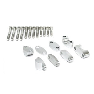 Kit de rehausse de guidon 22 mm grises - WRP