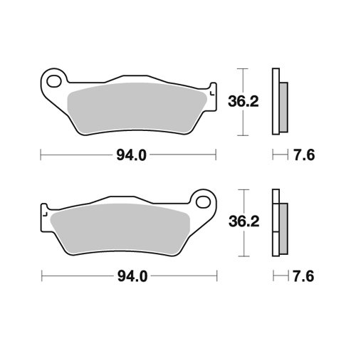 Plaquettes WRP Husaberg 450 FE (04-14) avant ceramic WG-7271-F4C