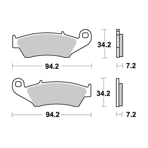 Plaquettes WRP Beta RR 250 (05-09) avant standard WG-7294-F4