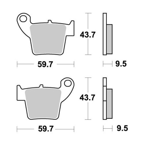 Plaquettes WRP Honda CRF 250 RX (19-25) arrière race WG-7377-F4R